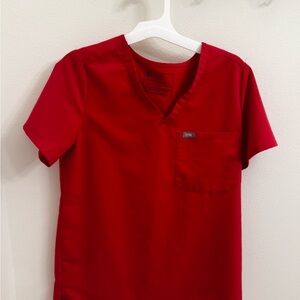 Red Women's Scrub Top